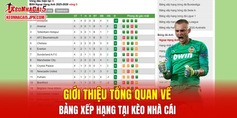 Thông tin về danh mục bảng xếp hạng nổi tiếng