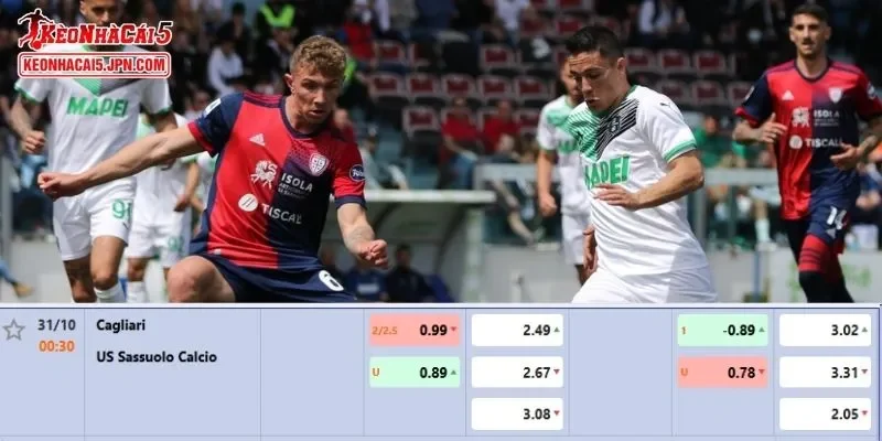 Soi kèo chi tiết nhất cho trận đấu giữa Cagliari vs Sassuolo