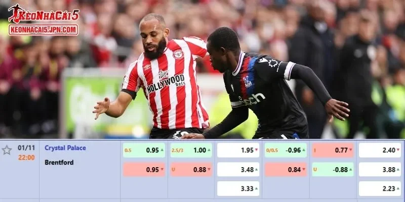 Soi kèo chi tiết nhất cho trận đấu giữa Crystal Palace vs Brentford