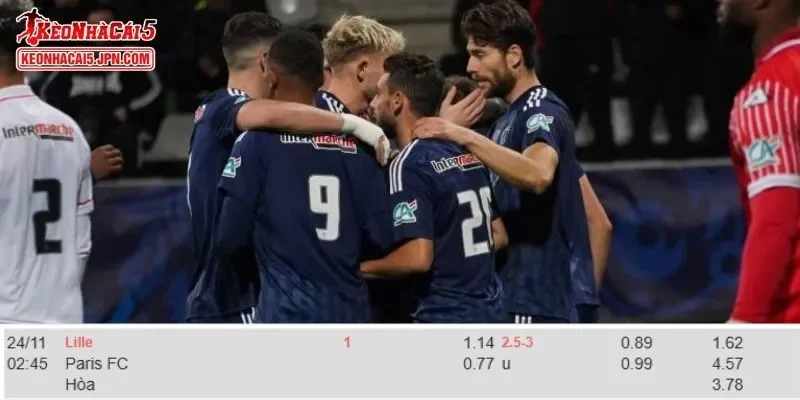 Soi kèo chi tiết nhất cho trận đấu giữa Lille vs Paris FC