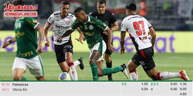 Soi kèo chi tiết nhất cho trận đấu giữa Palmeiras vs Vitoria