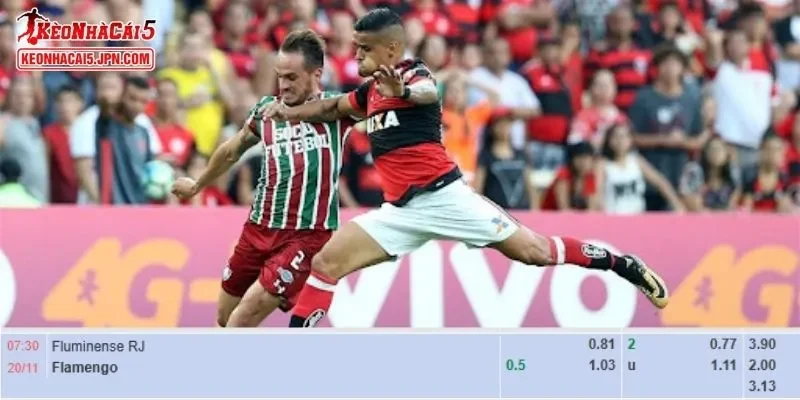 Tỷ lệ kèo chi tiết của trận Fluminense vs Flamengo