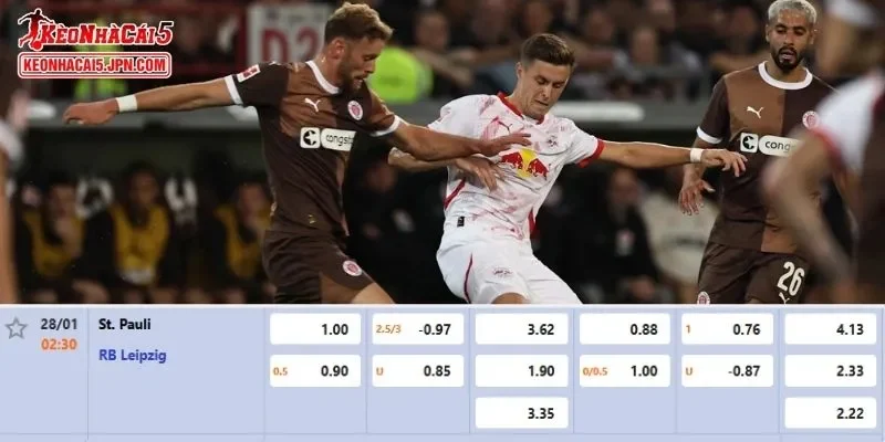 Thông tin kèo nhà cái cực kỹ cho trận St. Pauli vs RB Leipzig 