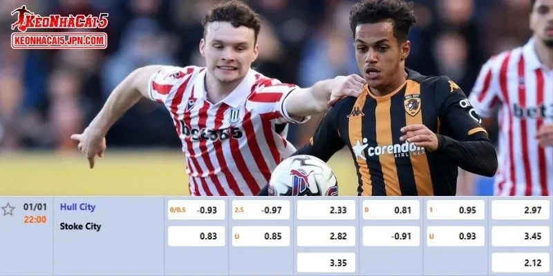 Tỷ lệ kèo chi tiết của trận Hull City vs Stoke City