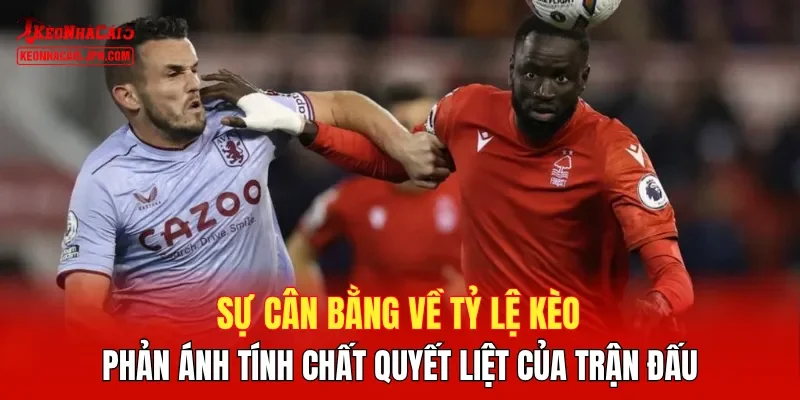 Sự cân bằng về tỷ lệ kèo phản ánh tính chất quyết liệt của trận đấu